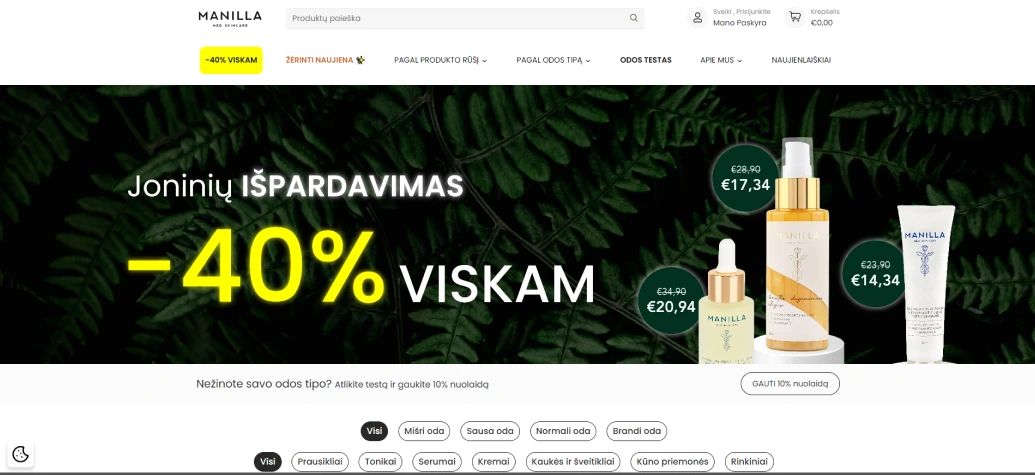 Manilla internetinė svetainė