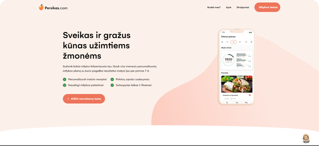 Persikas.com internetinė svetainė